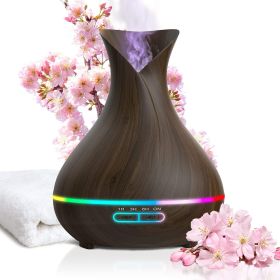 Aromatherapy Diffuser for Essential Oils 400ml Dark Wood Essential Oil Diffuser for Office Home Air Diffuser Humidifier with 13 Hour High Mist Output