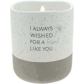 Pavilion - I Always Wished for A Friend Like You - 10-Ounce Surprise Hidden Message Natural Soy Wax Candle Cotton Scented, 1 Count (Pack of 1)