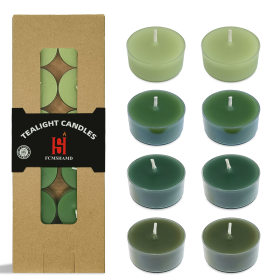 Scented Tealight Candles, Clear Cup Cedar Aroma Tea Lights Candles, 24 Pack Colored Tealights Candle, 6-7 Hour Burn Time Tea Candles for Party, Decor