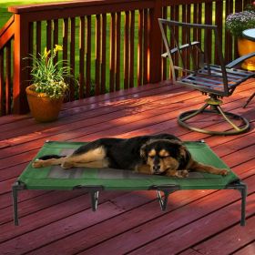 Elevated Dog Bed â€“ Indoor/Outdoor Dog Cot or Puppy Bed for Pets up to 110lbs by Petmaker (Green)