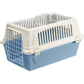 ATLAS Two Door Top Load Plastic Kennel & Pet Carrier, Blue 22-Inch