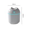 250ML Mini White Ultrasonic Air Humidifier Romantic Light USB Essential Oil Diffuser Car Purifier Aroma Anion Mist Maker With LE