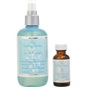 HEALING GARDEN VARIETY by Coty 2 PIECE SET JUNIPER CLARITY BODY MIST 8 OZ & CLARITY AROMA 1 OZ