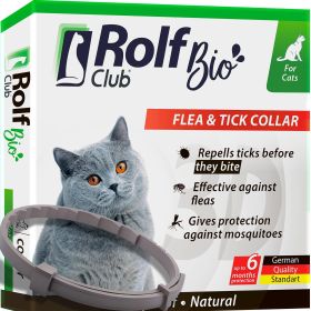 Natural Flea Tick Collar for Cats 6 Months Control of Best Prevention Safe Treatment Anti Fleas and Ticks Essential Oil Repellent 1 Pack