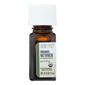 Aura Cacia - Organic Essential Oil - Vetiver - .25 Oz