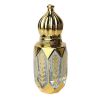 6ML Golden Vintage Essential Oil Glass Roller Bottle Small Sample Dispenser Bottle Portable Travel Perfume Bottle Empty Bottle,Leaves