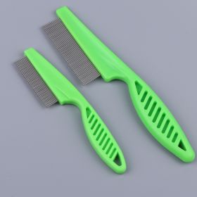 Pet Supplies Dogs And Cats Flea Comb Fine Teeth (Option: Green-Small Size)
