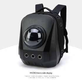 Cat Bag Out Portable Travel Backpack Space Capsule (Color: black)