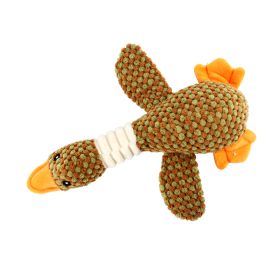 Pet Sound Dog Molar Teeth Cleaning Bite-resistant Plush Toy (Color: Brown)