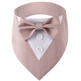 Pet Tie Banquet Suit Triangular Binder (Option: Striped Light Pink-XS)