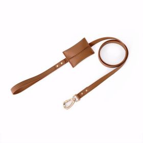 Small Dog Soft Leather Pet Box Leash (Option: Leashdeer brown-150cmX2cm)