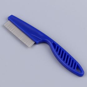 Pet Supplies Dogs And Cats Flea Comb Fine Teeth (Option: Blue-Small Size)
