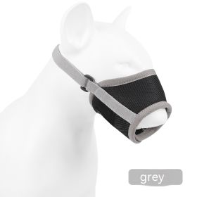 Breathable Mesh Dog Mouth Cover (Option: Gray-L)