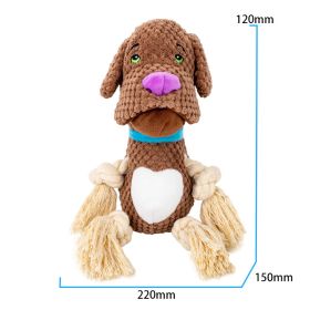 Dog Plush Toy Vocalization Bite-resistant Cotton String (Option: Cotton String Pug Dog)
