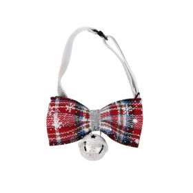 Pet Christmas Party Dress Up Dog Triangular Binder (Option: Snowflake White Red Plaid Hat)