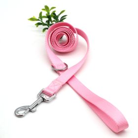 Nylon Material Wear-resistant Traction Dog Traction Rope (Option: Pink-1.5x120cm)