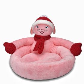 Kennel Winter Warm Three-dimensional Cartoon (Option: Pink Rabbit-Medium 50cm)