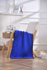 Solid Color Printed Microfiber Pet Towel (Option: Dark Blue-70cmx140cm)