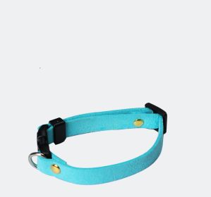 Pet Supplies Pet Cat Dog Accessories Bow Collar Diy Collar Korean Velvet Adjustable (Option: Blue-S)