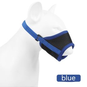 Breathable Mesh Dog Mouth Cover (Option: Blue-S)