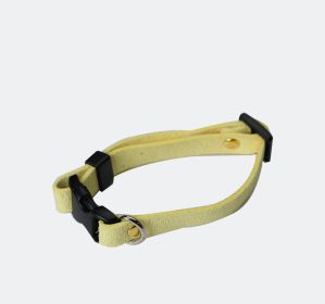 Pet Supplies Pet Cat Dog Accessories Bow Collar Diy Collar Korean Velvet Adjustable (Option: Light Yellow-XS)