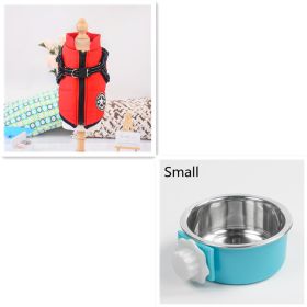 Waterproof Dog Clothes Winter Dog Coat With Harness Warm Pet Clothing Big Dog Jacket Chihuahua Labrador Coat Costume (Option: Red-S)