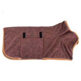 Pet Bath Towel For Dog & Cat; Microfiber Dog Bathrobe; Absorbent Cat Towel; Quick Dry Pet Bathrobe (Color: Coffee)