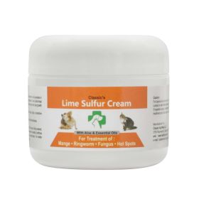 Lime Sulfur Pet Skin Cream - Pet Care and Veterinary Treatment for Itchy and Dry Skin - Safe Solution for Dog;  Cat;  Puppy;  Kitten;  Horseâ€¦ (size: 4 oz)