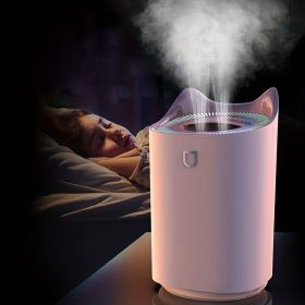 Air Humidifier Essential Oil Aroma Diffuser Humidifiers Double NozzleCool Mist Humidifiers; Lasts Up To 48H Air Vaporizer; Night Light Function (Capacity: 3000ML, Color: Pink+5pcs Cotton Sticks)