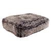Frosted Willow Luxury Extra Plush Faux Fur Rectangle Bed- Pet Dog Bed - Large