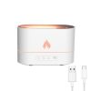 USB Simulation Flame Night Light with 250ML Water Tank Humidifier Aroma Diffuser Home Office Bedroom Car Atmosphere Desk Lamp