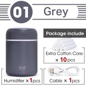 Scent Diffuser; Portable Small Cool Mist Humidifiers 300ML - USB Desktop Humidifier For Plants; Office; Car; Baby Room With Auto Shut Off & Night Ligh (Color: Navy Blue [built-in 10 Replacement Cotton Swabs])