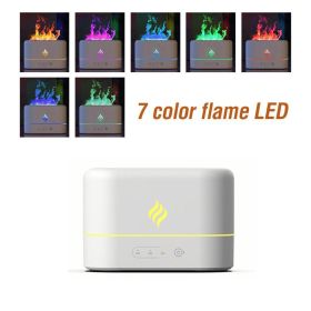 1pc Simulation Flame Ultrasonic Humidifier; Aromatherapy Diffuser; 7 Colors Lighting Diffuser; USB Free Filter Essential Oil Diffuser Air Freshener Fo (Color: White)