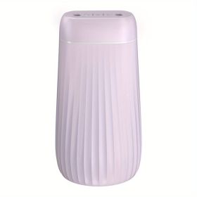 1pc Air Humidifier Aromatherapy Diffuser With Double Nozzle; USB Ultrasonic Essential Oil Nebulization Mist Maker With LED Night Light For Car; Home (Color: Pink)