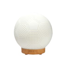 1pc Air Humidifier; Creative Football Shape Home USB Desktop Aroma Diffuser Home Air Humidifier Ultrasonic Air Humidifier With Colorful Atmosphere Lam (Color: Yellow Wood Base)