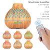 1pc 500ML Air Humidifier Essential Oil Machine Air Aroma Diffuser Wood Ultrasonic Air Humidifier Essential Oil Aromatherapy Cool Mist Maker