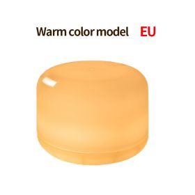 500ml Bread Humidifier Muji 500ML Home Air Humidification Aroma Diffuser Colorful Night Light Essential Oil Diffuser (Plug Type: EU, Color: Warm)