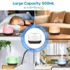 500ml Aromatherapy Oil Diffuser, 5V 2A USB Powered Wood Grain Color Essential Oil Aroma Diffuser