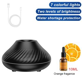 Air Humidifier Diffusers Essential Oil Diffuser USB Portable Humidifier Volcanic Flame Aroma Diffuser Essential Oil Lamp Bedroom (Ships From: China, Color: black- cologne)