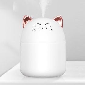 New Desktop Humidifier With Colorful Atmosphere Light 250ml Capacity Cold Mist Aroma Diffuser Home Bedroom Humidifier Purifies (Color: Clear)