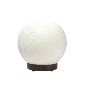 1pc Air Humidifier; Creative Football Shape Home USB Desktop Aroma Diffuser Home Air Humidifier Ultrasonic Air Humidifier With Colorful Atmosphere Lam (Color: Dark Wood Base)