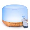 500ml Aromatherapy Oil Diffuser, 5V 2A USB Powered Wood Grain Color Essential Oil Aroma Diffuser