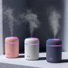 USB Cool Mist Sprayer Portable 300ml Electric Air Humidifier Aroma Oil Diffuser with Colorful Night Light for Home Car