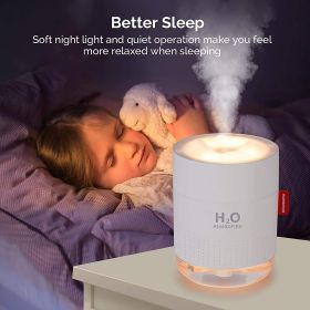 Snow Mountain Humidifier Mini Portable 500m Cool Mist Desktop Personal Air Ultrasonic Diffuser With Romantic Night Lamp (Color: White)