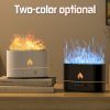 USB Simulation Flame Night Light with 250ML Water Tank Humidifier Aroma Diffuser Home Office Bedroom Car Atmosphere Desk Lamp