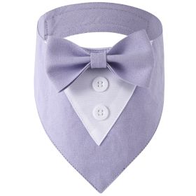 Pet Tie Banquet Suit Triangular Binder (Option: Purple-XS)