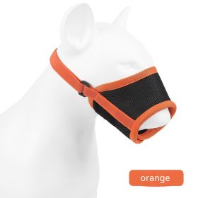 Breathable Mesh Dog Mouth Cover (Option: Orange-M)