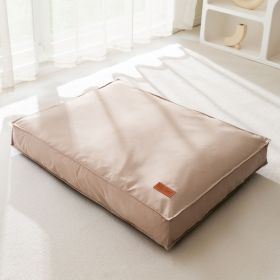 Pet Cat And Dog Waterproof Removable Washable Mattress (Option: Kaki Brown-XL)