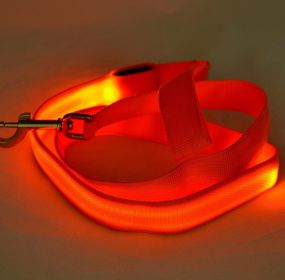 LED Luminous Traction Belt Dog Leash (Option: Red-Rechargeable Sling)