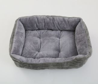 Four Seasons Universal Pet Bed Candy Color Square Kennel Teddy Pomeranian Mat Cat Nest Pet Bed (Option: Dark Gray-XS)